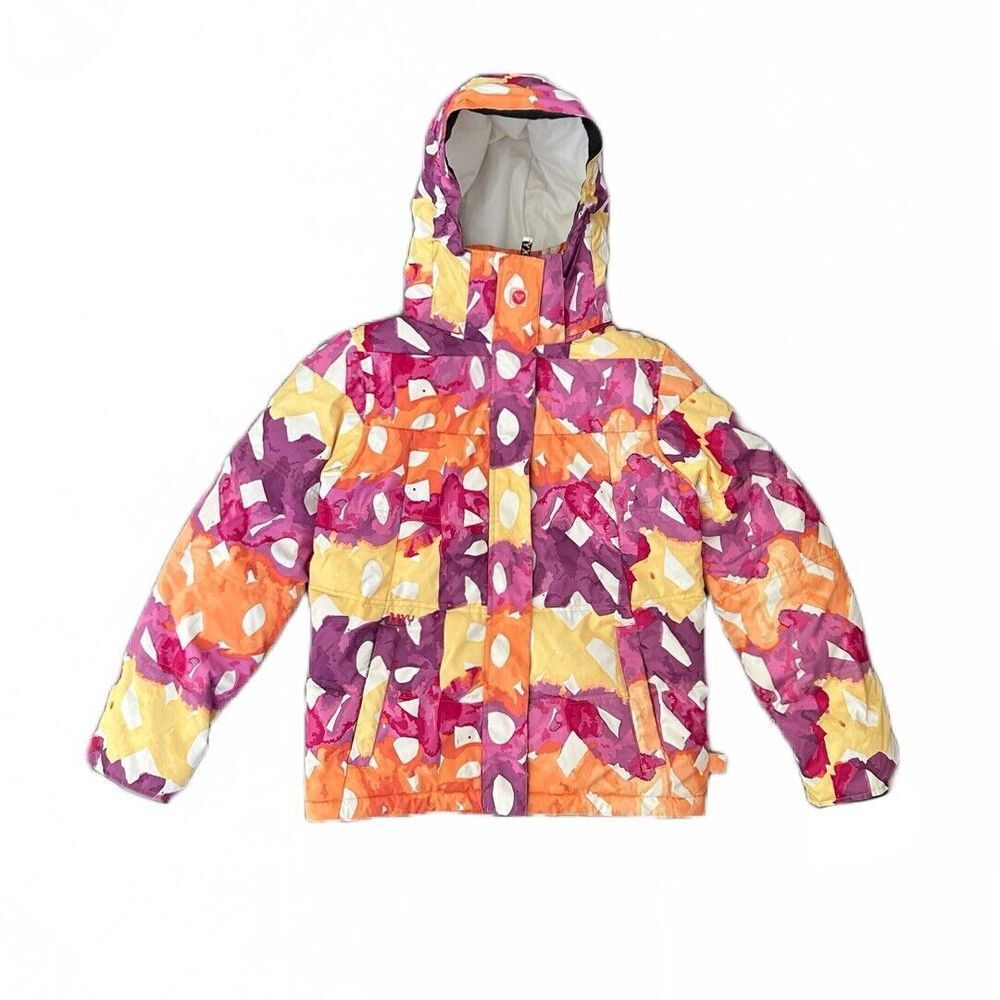 Roxy Ski Snowboarding Jacket Coat Multicolor Hooded Winter Jacket Girls XL‎ 14